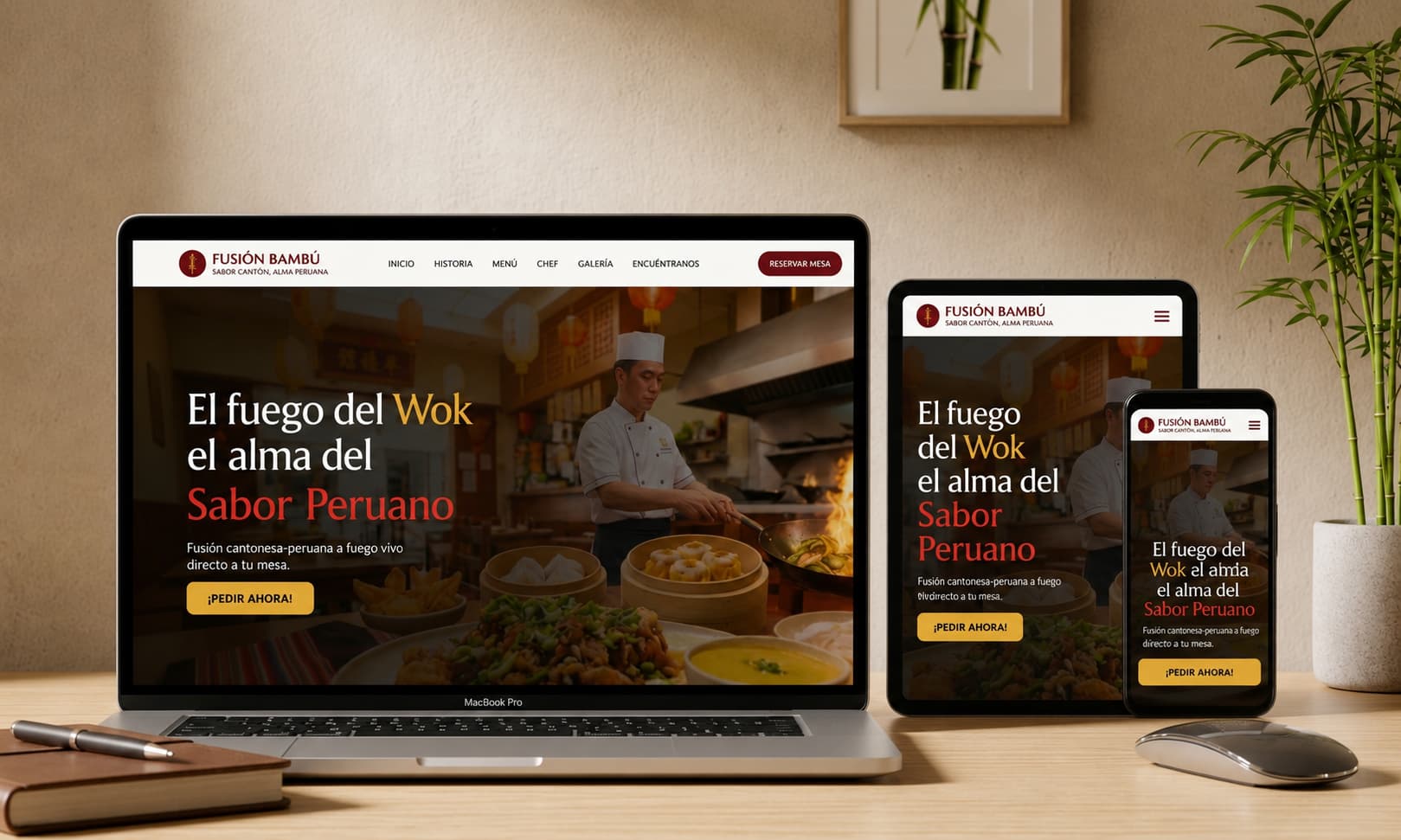 Proyecto web real de Chifa Bambú Fusión